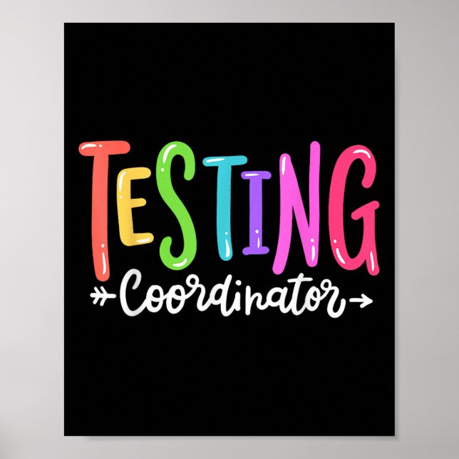 Testing Coordinator Test Day Exam Motivational Squ Poster (Framsidan)