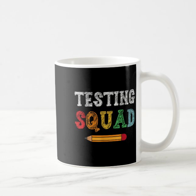 Testing Squad Costume Test Day Teacher Student Fun Kaffemugg (Höger)