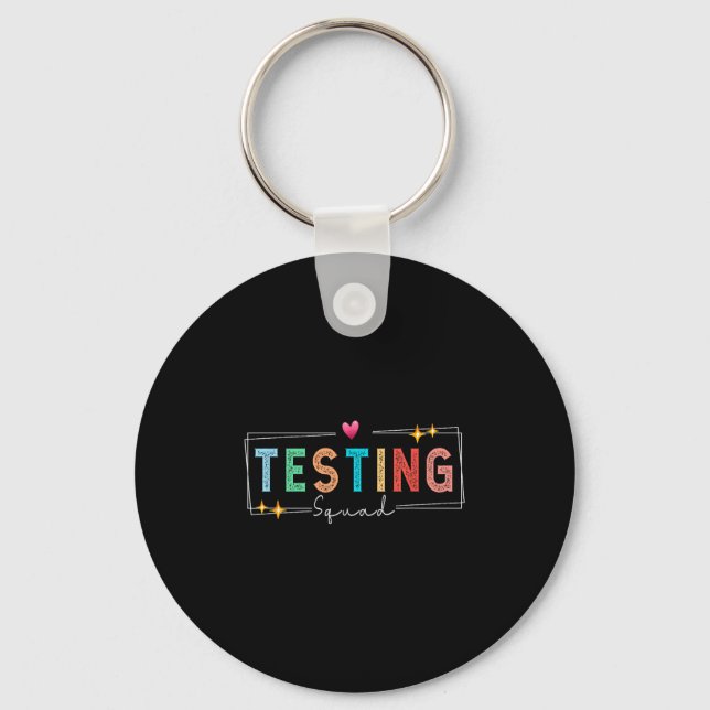 Testing Squad - Testdag 2024 Lärarmotivation Nyckelring (Framsida)