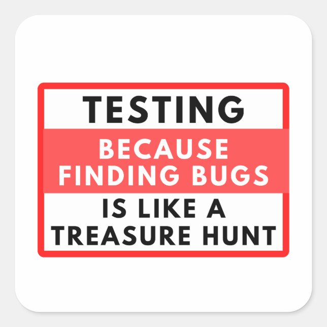 Testjakt Fyrkantigt Klistermärke (Framsida)