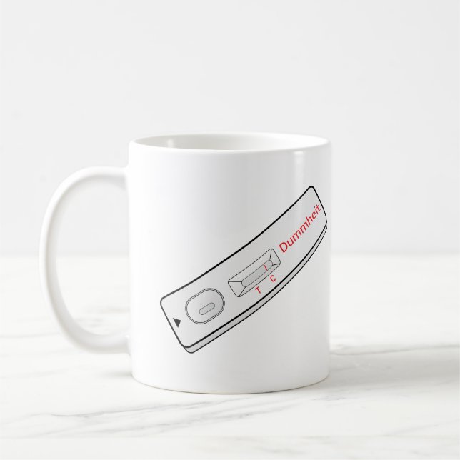 Testkit Dummheit Covid 19 Coronavirus Corona Virus Kaffemugg (Vänster)