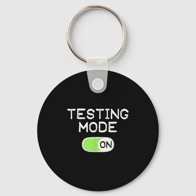 Testläge På Roligt Testdag Lärare Student Mo Nyckelring (Framsida)
