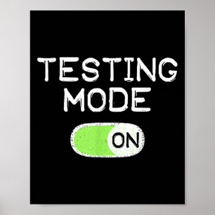 Testläge På Roligt Testdag Lärare Student Mo Poster