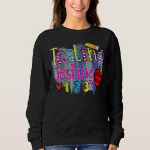Testning 123 Sten Testet Stressar inte lärarDa T Shirt