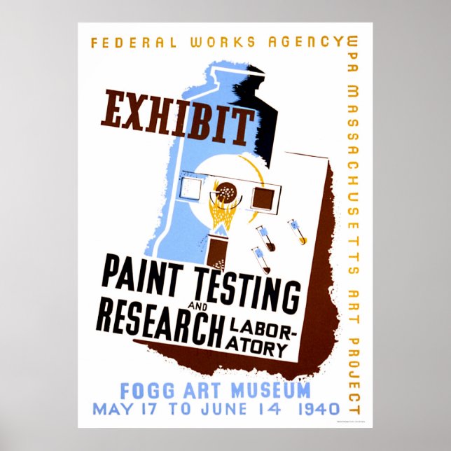 Testning av färg 1940 WPA Poster (Framsidan)