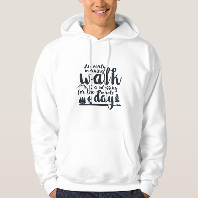 Testning av inspirationell promenadoffert på morgo hoodie (Framsida)