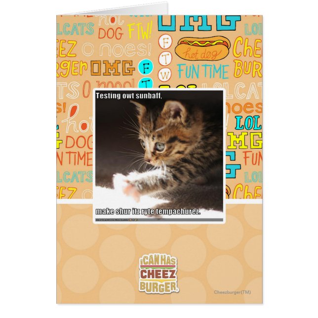 Testning av våtsolagar hälsningskort (Framsidan)