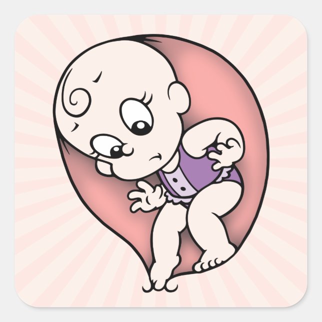 Testning av Vatten Fyrkantigt Klistermärke (Framsida)