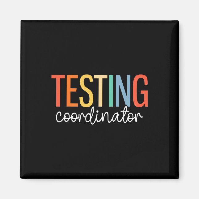Testning Dag Skol Läraradministratörer Testning Sa Magnet (Framsidan)