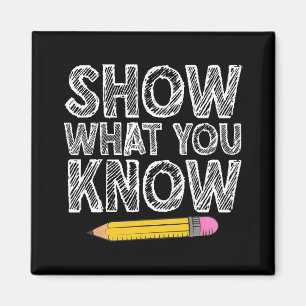 Testning Day Art För manar Women Teacher Test Magnet