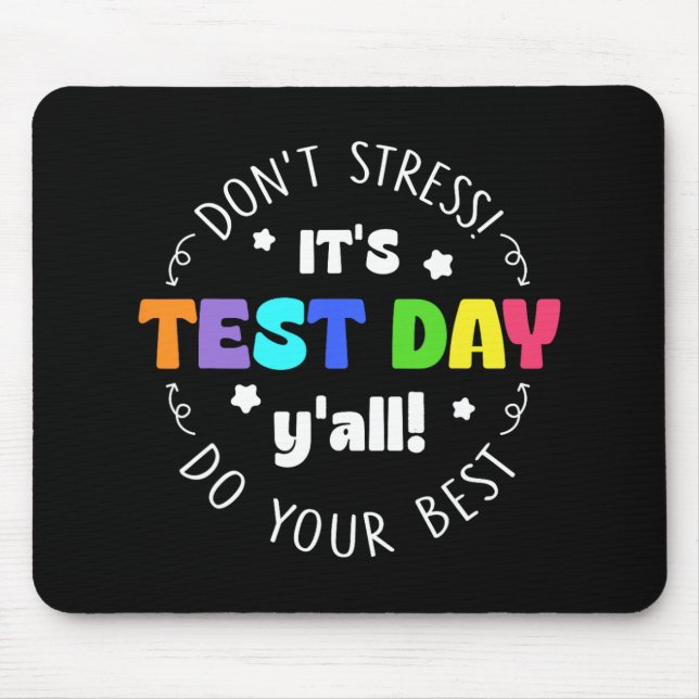 Testning Stressa inte testdagen Musmatta (Framsidan)