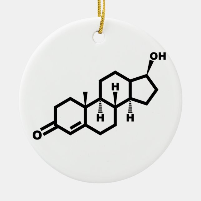 testosterone julgransprydnad keramik (Framsidan)