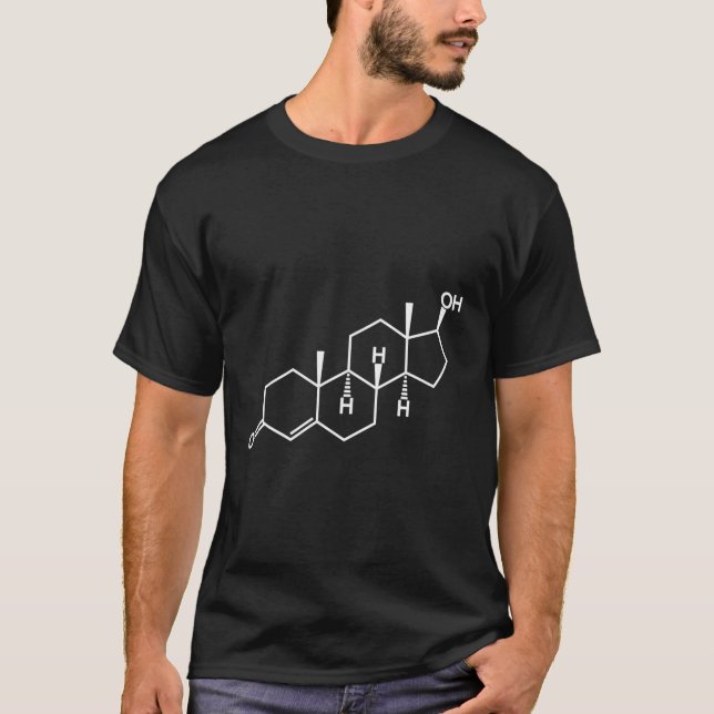 Testosterone Molecule Alpha Male Hormone T Shirt (Framsida)