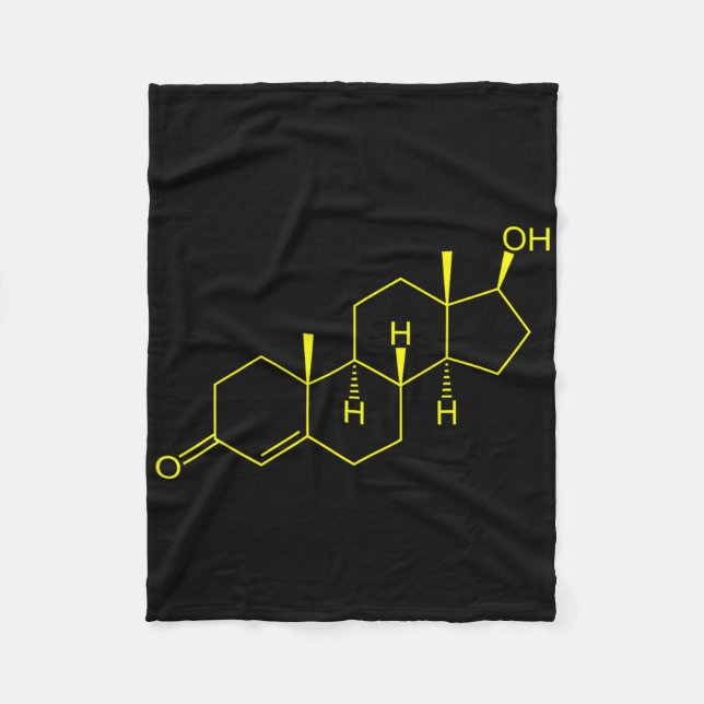 Testosterone Molecule Biology Science Bodybuilding Fleecefilt (Framsidan)