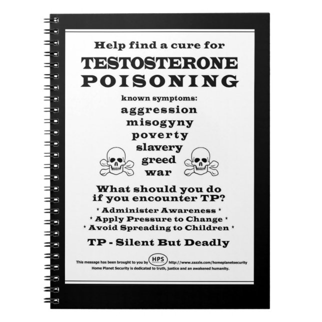 Testosteronförgiftning Poster Anteckningsbok (Framsidan)