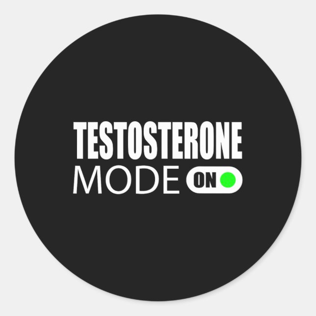 Testosteronläge på runt klistermärke (Framsida)