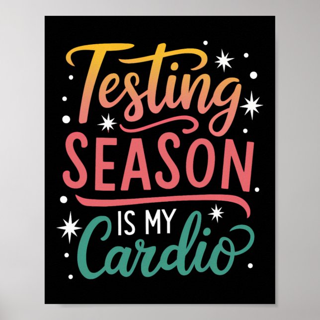 Testperiod Är Min Konditionstestdag Lärar Testi Poster (Framsidan)