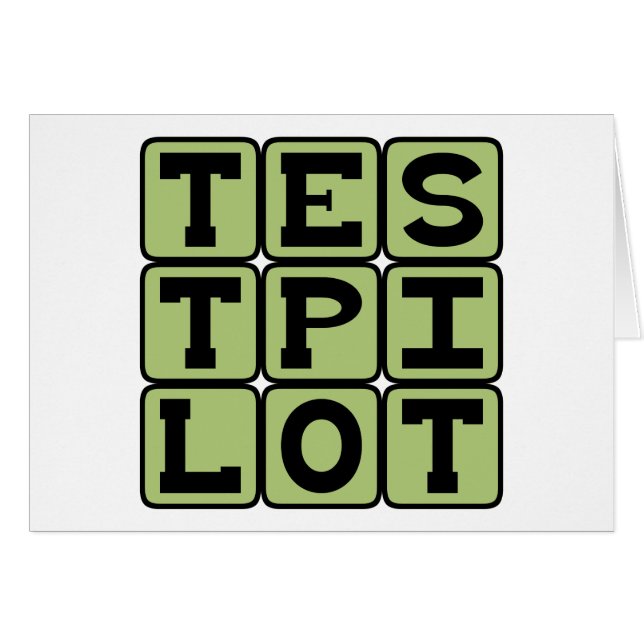 Testpilot, luftburen äventyrare hälsningskort (Framsidan Horizontal)
