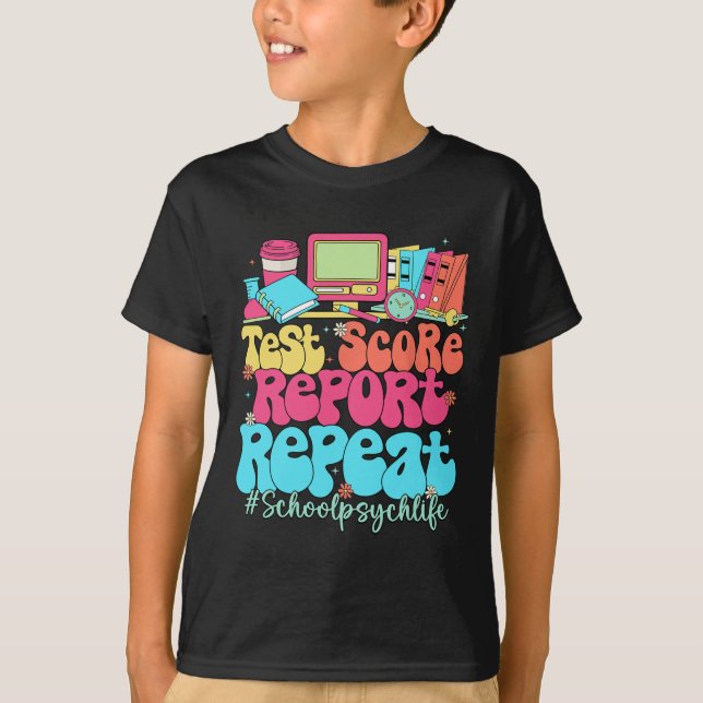 Testresultat rapport upprepa tillbaka till skolan  t shirt (Framsida)