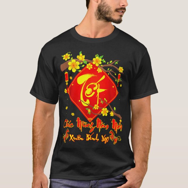 Tet 2026 Chuc Mung Nam Moi Xuan Binh Ngo Vietnames T Shirt (Framsida)