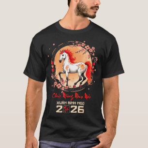 Tet 2026 vietnamesiskt år för häst Zodiac Lunar ki T Shirt