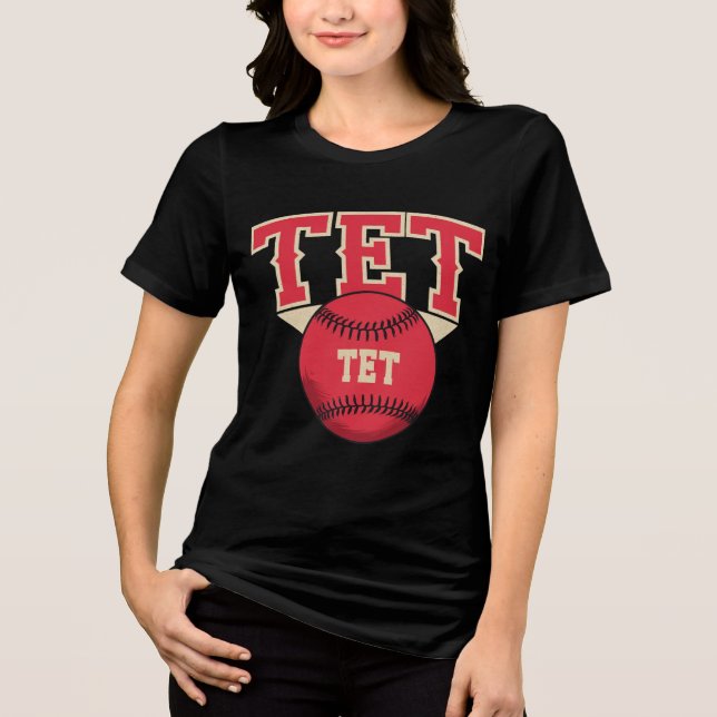 TET Baseball Logotyp T Shirt (Framsida)