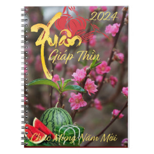 Tet Gott nytt år Xuan Giap Thin 2024 Anteckningsbok