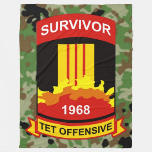 TET OFFENSIVE 1968 ÖVERLEVOR FLEECEFILT (Framsidan)