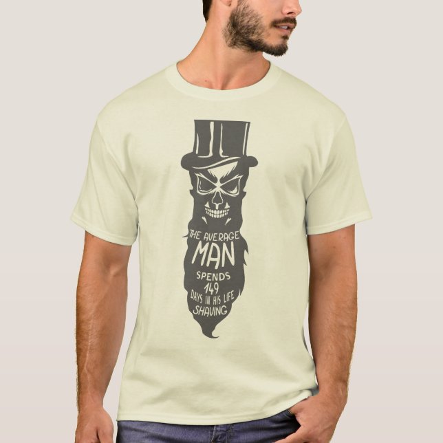 tete de mort hipster citation average man spends s t shirt (Framsida)