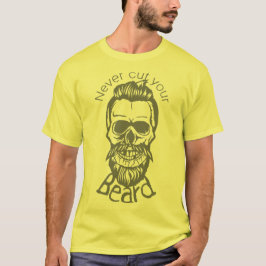 tete de mort hipster citation never cut beard mous t shirt