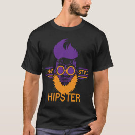 tete de mort hipster citation new style barbe desi t shirt