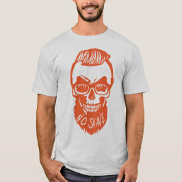 tete de mort hipster citation no shave barbe coiff t shirt