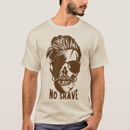 tete de mort hipster citation no shave coiffure mo t shirt