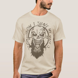 tete de mort hipster citation shave hair barbe bar t shirt
