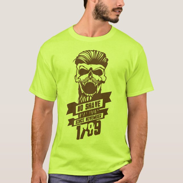 tete de mort hipster citation shave november 1789  t shirt (Framsida)