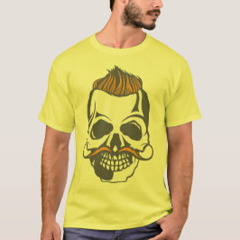 tete de mort hipster coiffure punk moustache 2211 t shirt
