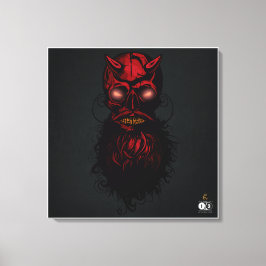 Tête de mort hipster skulls crâne du diable canvastryck