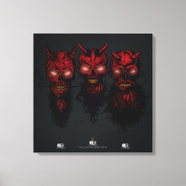 Tête de mort hipster skulls les 3 diables ensemble canvastryck