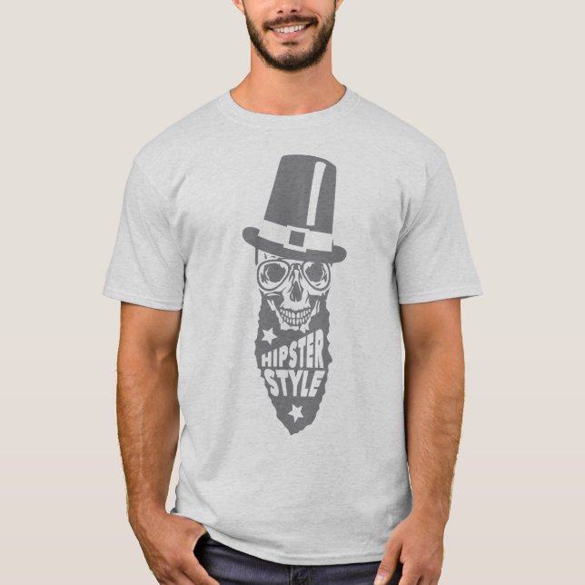 tete de mort hipster style citation chapeau t shirt (Framsida)