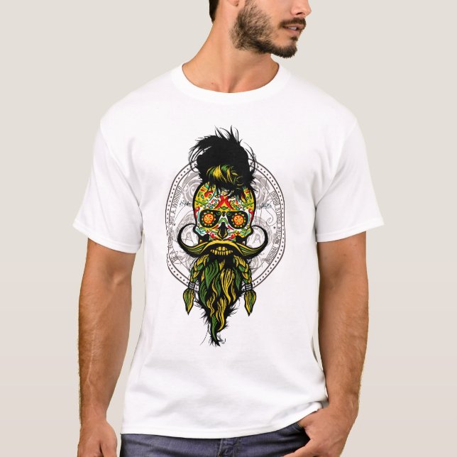 Tête de mort mexicaine leader t shirt (Framsida)