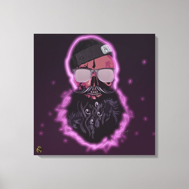 Tête de mort punk hipster G-skulls crâne chevaux Canvastryck (Framsida)