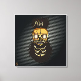 Tête de mort punk hipster G-skulls crâne dollars Canvastryck