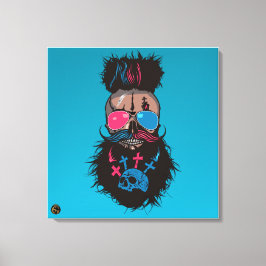 Tête de mort punk hipster G-skulls crâne eternel Canvastryck