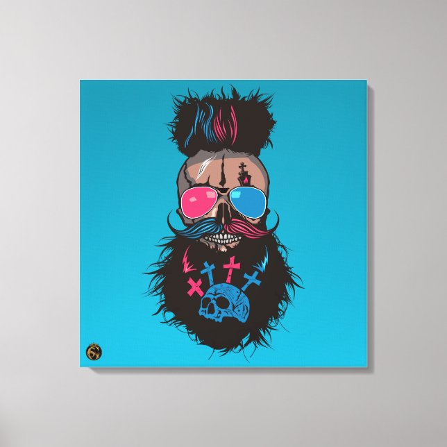 Tête de mort punk hipster G-skulls crâne eternel Canvastryck (Framsida)