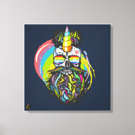 Tête de mort punk hipster G-skulls crâne licorne Canvastryck