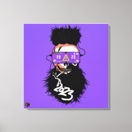 Tête de mort punk hipster G-skulls crâne metaverse Canvastryck