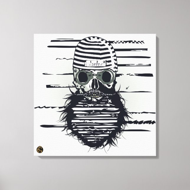 Tête de mort punk hipster G-skulls crâne prison Canvastryck (Framsida)