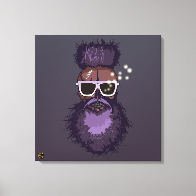 Tête de mort punk hipster G-skulls crâne rêveur Canvastryck (Framsida)