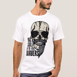tete de mort real skull barbers hipster barbu mous t shirt