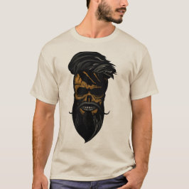 tete de mort skull crane hipster barbu moustache b t shirt